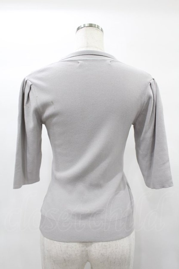 画像2: an another angelus / フロント釦スクエアネックニットプルオーバー Free BLUE GRAY H-25-02-02-1058-CA-TO-NS-ZH (2)