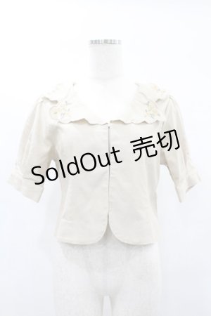 画像: an another angelus / ハンカチ刺繍開衿ジャケット Free L/BEIGE H-25-02-02-1063-CA-JA-NS-ZH