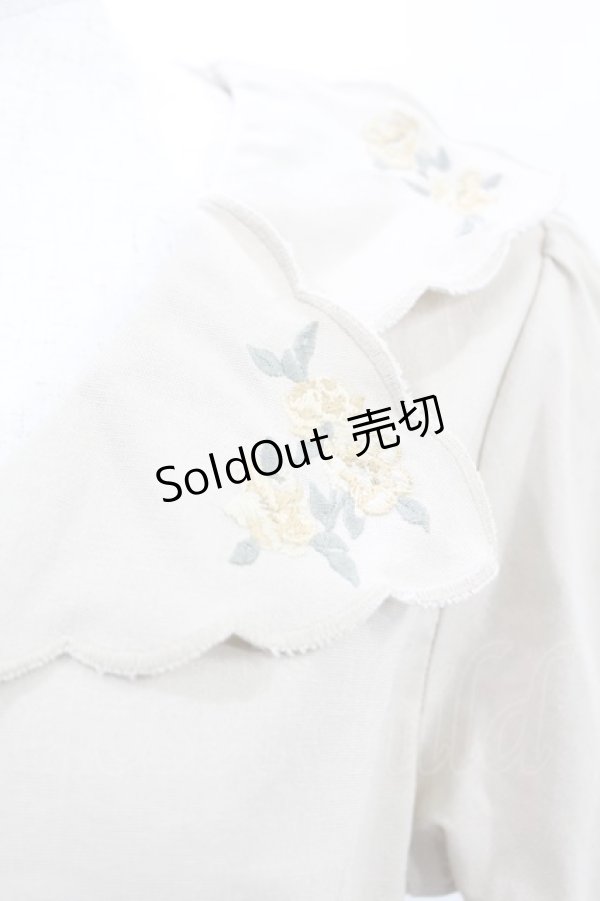 画像3: an another angelus / ハンカチ刺繍開衿ジャケット Free L/BEIGE H-25-02-02-1063-CA-JA-NS-ZH (3)