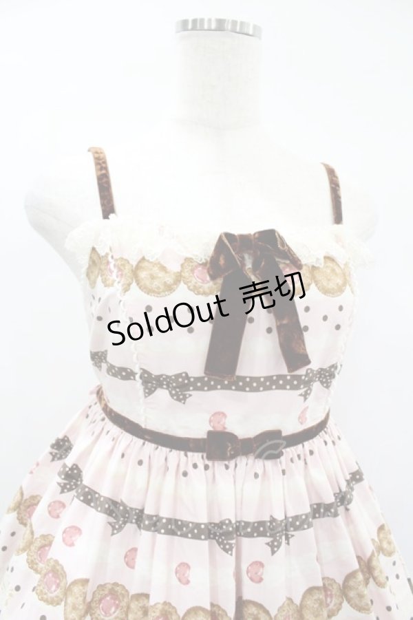 画像4: Angelic Pretty / Sweet Cream Houseハイウエストジャンパースカート Free いちごミルク H-25-02-02-1009-AP-OP-NS-ZH (4)