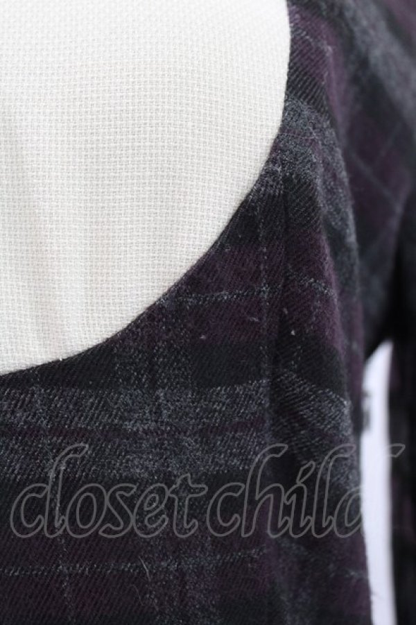 画像3: an another angelus / オーバルヨーク切替マーメイドチェックワンピース Free GRAY×PU H-25-02-02-1022-CA-OP-NS-ZH (3)