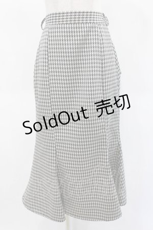 画像: an another angelus / バックラッフルギンガムマーメイドスカート Free BLACK×WH H-25-02-02-1032-CA-SK-NS-ZH
