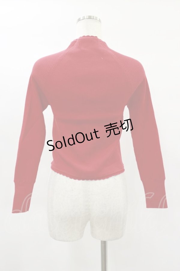 画像2: Katie / FRENCH TOUCH scallop short cardigan  RED H-25-02-02-011-LO-TO-KB-ZH (2)