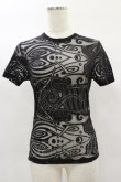 画像1: Jean Paul GAULTIER / オパール加工シアートップス 40 ブラック H-25-02-02-012-GO-TO-KB-ZH (1)