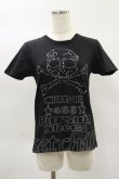 画像1: HN+DIE / スカル刺繍Tシャツ  黒 H-25-02-02-017-HN-TO-KB-ZH (1)