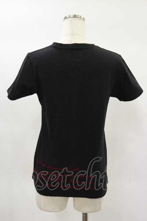 画像2: HN+DIE / スカル刺繍Tシャツ  黒 H-25-02-02-017-HN-TO-KB-ZH (2)