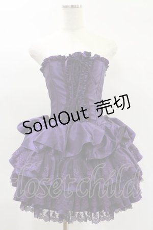 画像: ATELIER PIERROT / ミニコルセットワンピース  パープル H-25-02-02-037-EL-OP-KB-ZH