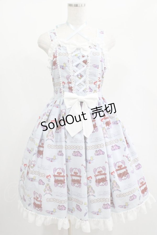 画像1: metamorphose / Disney Alice in Wonderlandジャンパースカートセット サイズ1 サックス H-25-02-03-005-ME-OP-NS-ZH (1)