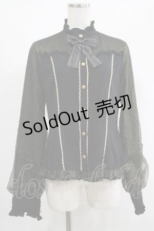 画像: metamorphose / スタンドカラーチュールスリーブブラウス サイズ1 ブラック H-25-02-03-051-ME-BL-NS-ZH