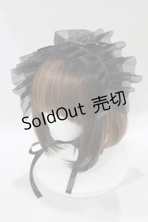 画像: MARBLE / チュールヘッドドレス  ブラック H-25-02-03-080-GO-AC-NS-ZH