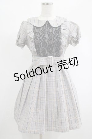 画像: Ank Rouge / チェックプリーツワンピース M グレー H-25-02-03-018-CA-OP-NS-ZH