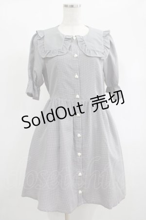 画像: Ank Rouge / ハートボタンセーラーワンピース M ブラック H-25-02-03-022-CA-OP-NS-ZH
