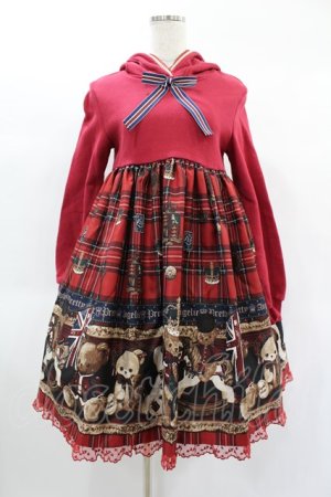 画像: Angelic Pretty / British Bearカットワンピース Free レッド H-25-02-04-1023-AP-OP-NS-ZH