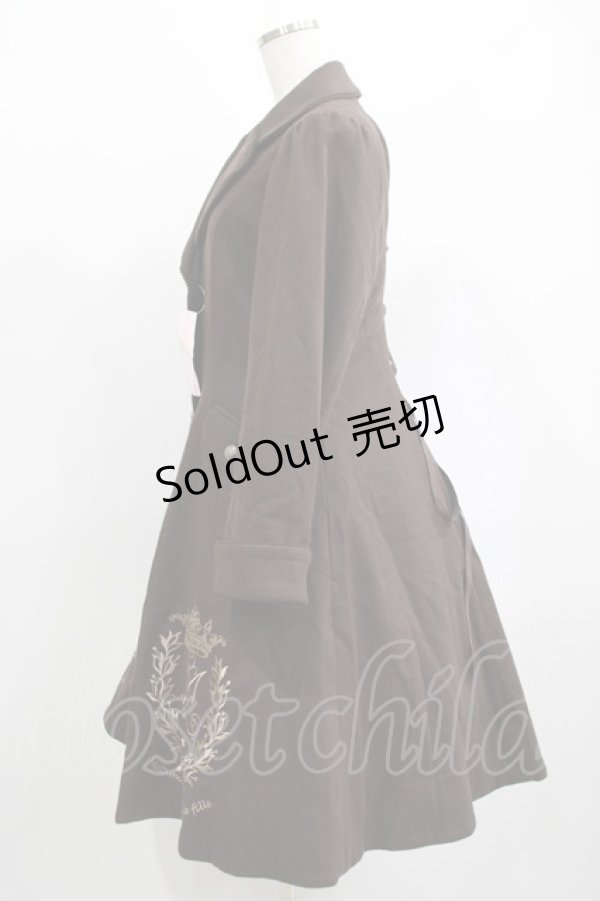 画像2: metamorphose / クラウンエンブレム刺繍入りコート サイズ1 ブラウン H-25-02-06-025-ME-CO-NS-ZH (2)