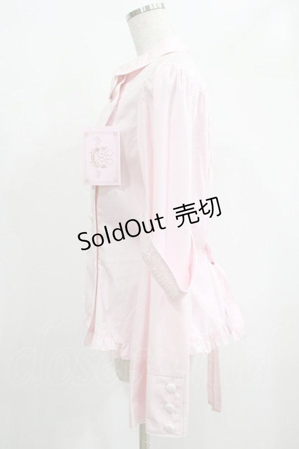 画像2: metamorphose / 【プラスサイズ】Little Nurse 長袖ブラウス プラスサイズ ピンク H-25-02-06-045-ME-BL-NS-ZH (2)