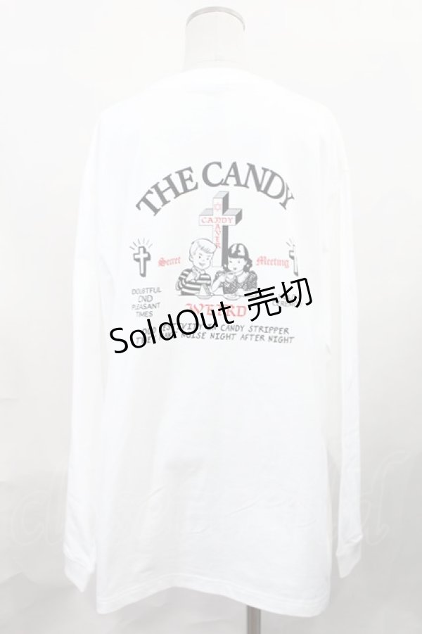 画像2: Candy Stripper / THE CANDY L/S TEE  ホワイト H-25-02-06-1006-PU-TO-KB-ZH (2)