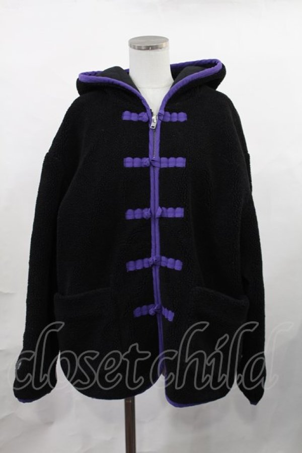 画像1: Candy Stripper / HUG HUG KOALA BOA CHINA JACKET  ブラック H-25-02-06-1011-PU-JA-KB-ZT-C042 (1)