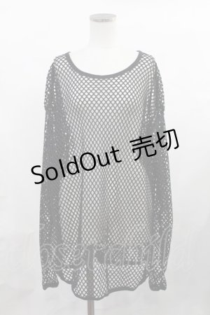 画像: RNA / BIGメッシュロンT  黒 H-25-02-06-1004-PU-TO-KB-ZT231