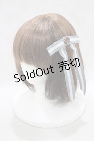 画像: Fi.n.t / シーリングスタンプリボンバレッタ - グレー H-25-02-06-079-CA-AC-NS-ZH
