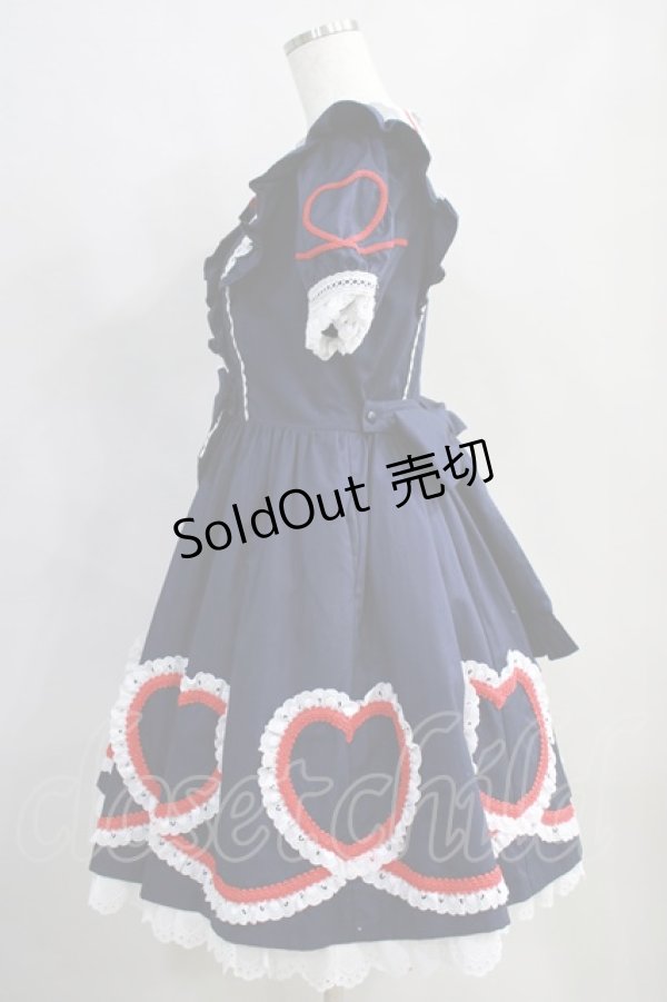 画像2: Angelic Pretty / ハートフルワンピース Free ネイビー H-25-02-06-008-AP-OP-NS-ZH (2)