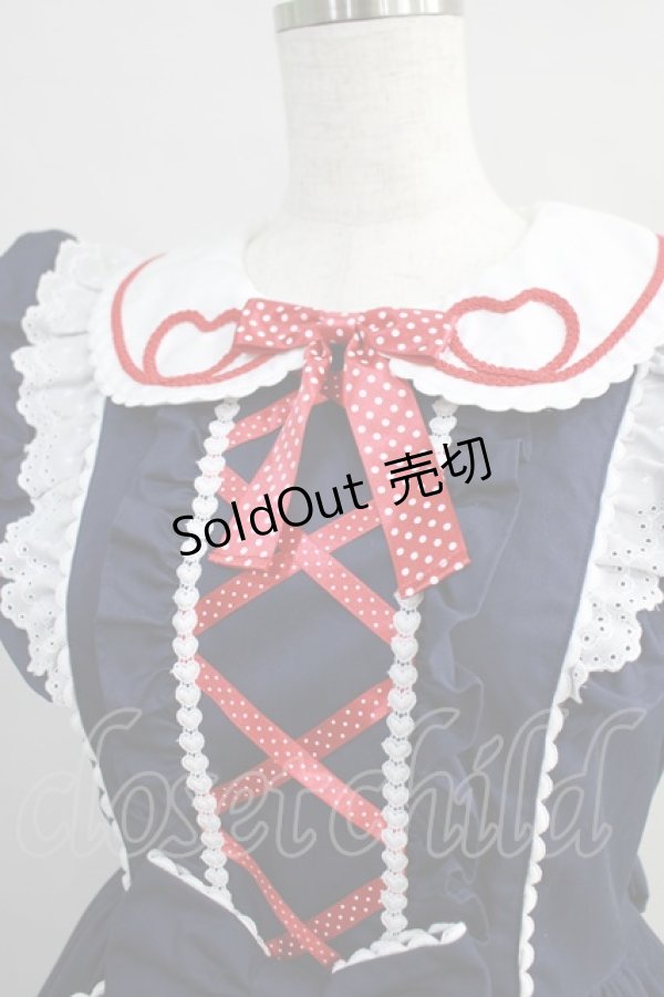画像4: Angelic Pretty / ハートフルワンピース Free ネイビー H-25-02-06-008-AP-OP-NS-ZH (4)