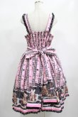 画像3: 【プラスサイズ】Happy Sewing Time /  フリルジャンパースカート+ヘッドドレスセット プラスサイズ ピンク黒系(Pink/Black) H-25-02-06-017-GO-OP-NS-ZH (3)