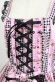 画像5: 【プラスサイズ】Happy Sewing Time /  フリルジャンパースカート+ヘッドドレスセット プラスサイズ ピンク黒系(Pink/Black) H-25-02-06-017-GO-OP-NS-ZH (5)