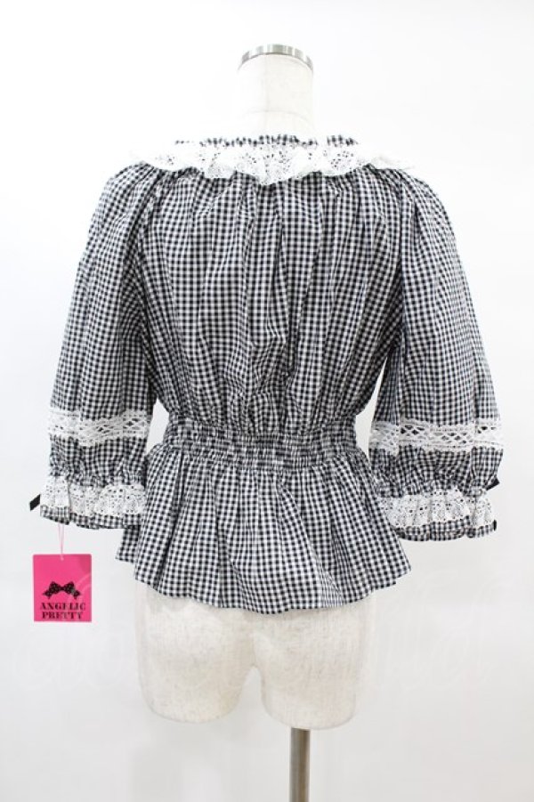 画像2: Angelic Pretty / Resortブラウス（ギンガム） free ブラック H-25-02-08-1049-AP-BL-NS-ZH (2)
