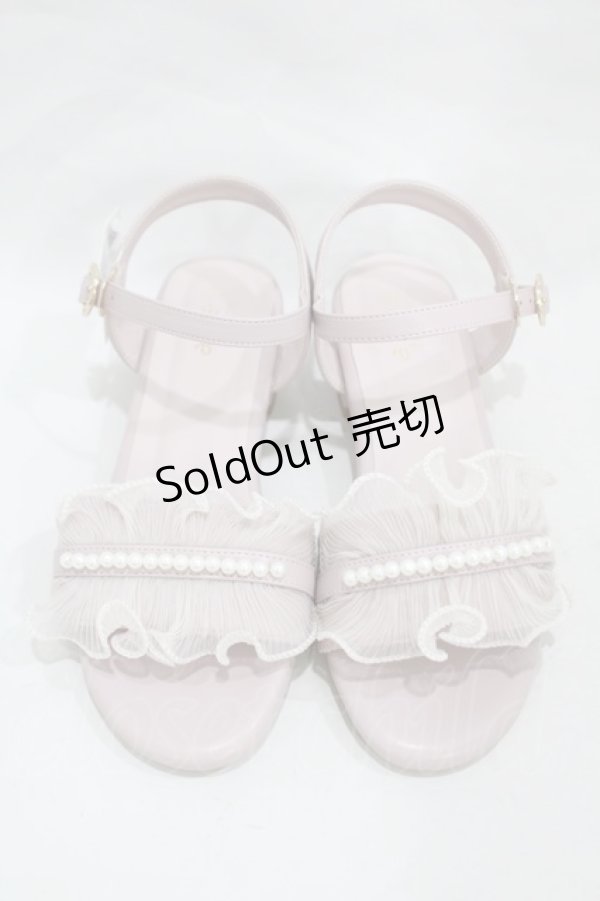 画像1: axes femme / プリーツチュールサンダル L ピンク H-25-02-08-1002-AX-SH-NS-ZH (1)