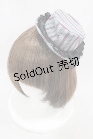 画像: Victorian maiden / レジメンタルストライプミニハット  ファントムグレー H-25-02-08-1017-CL-AC-NS-ZH