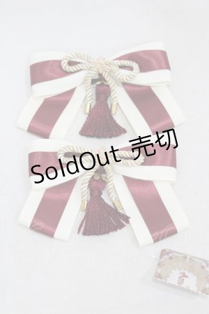 画像: Amavel / 大正浪漫の夢紀行 和風靴リボンクリップ  アイボリー H-25-02-08-1022-CA-ZA-NS-ZH