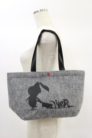 画像: NieR Clothing / バッグインバッグ付バッグ  グレー H-25-02-08-015-PU-BG-KB-ZH