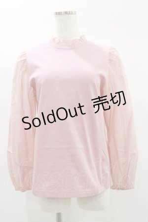 画像: Jane Marple Dans Le Salon / シアースリーブフリルトップス  ピンク H-25-02-08-026-JM-TO-KB-ZH