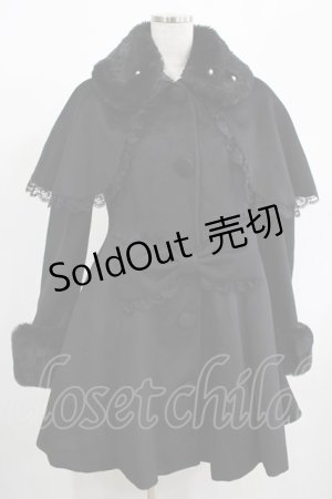 画像: Jamie エーエヌケー / おリボンケープドーリーコート M ブラック H-25-02-09-028-LO-CO-NS-ZT-C064