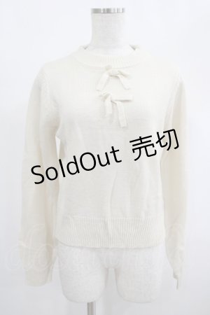 画像: Fi.n.t / ダブルリボンニット Free アイボリー H-25-02-09-034-CA-TO-NS-ZH