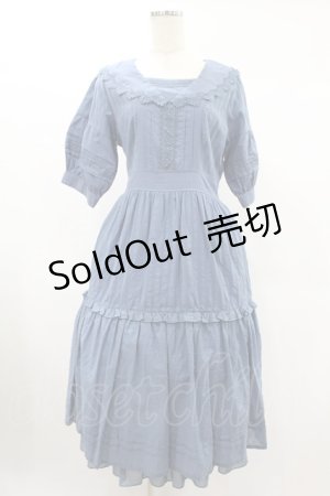 画像: axes femme POETIQUE / コットンドーリーワンピース M ブルー H-25-02-09-1027-AX-OP-NS-ZH