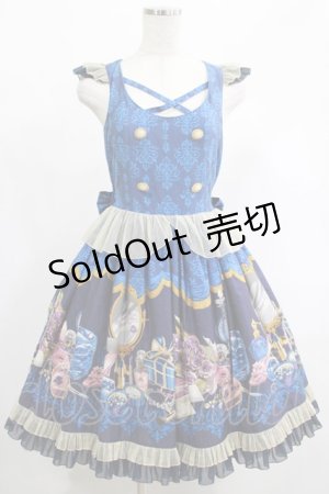 画像: metamorphose / Dress roomバッスルジャンパースカート（ミニ） Free インクブルー H-25-02-09-005-ME-OP-NS-ZH