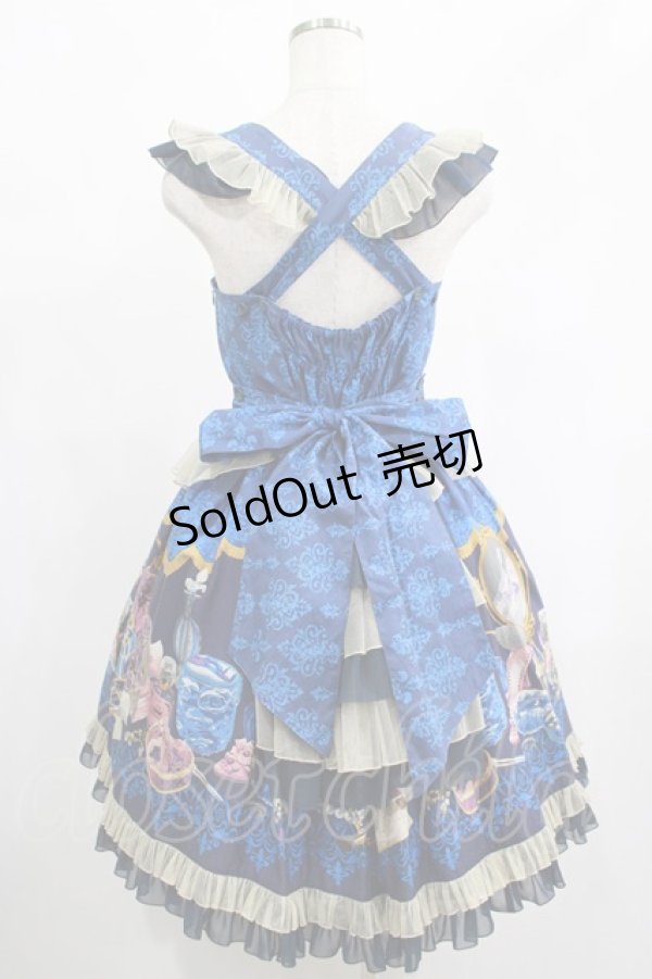 画像3: metamorphose / Dress roomバッスルジャンパースカート（ミニ） Free インクブルー H-25-02-09-005-ME-OP-NS-ZH (3)