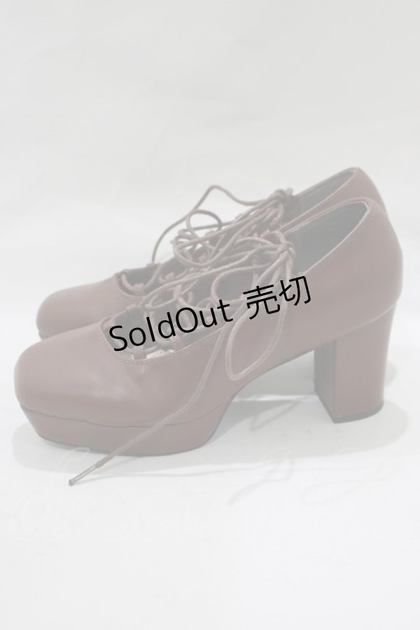 画像2: mon lily / レースアップシューズ L ブラウン H-25-02-09-077-LO-SH-NS-ZH (2)