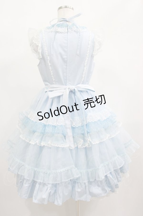 画像3: Angelic Pretty / Candyストライプリボンワンピース Free サックス H-25-02-09-001-AP-OP-NS-ZH (3)
