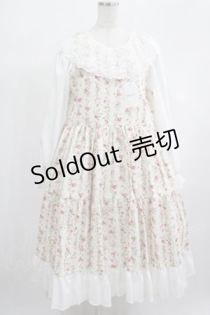 画像: marcHenTica / フレアローズワンピース ハーフエルフ オフホワイト H-25-02-09-017-LO-OP-NS-ZH