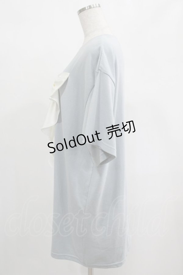 画像2: Lovely Tency / 眞白ありすコラボ TTリボンTシャツワンピース M サックス H-25-02-10-043-GO-OP-NS-ZH (2)