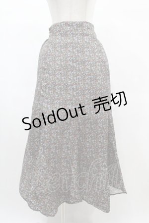 画像: axes femme / 小花柄マーメイドスカート M ブラック H-25-02-10-1026-AX-SK-NS-ZH