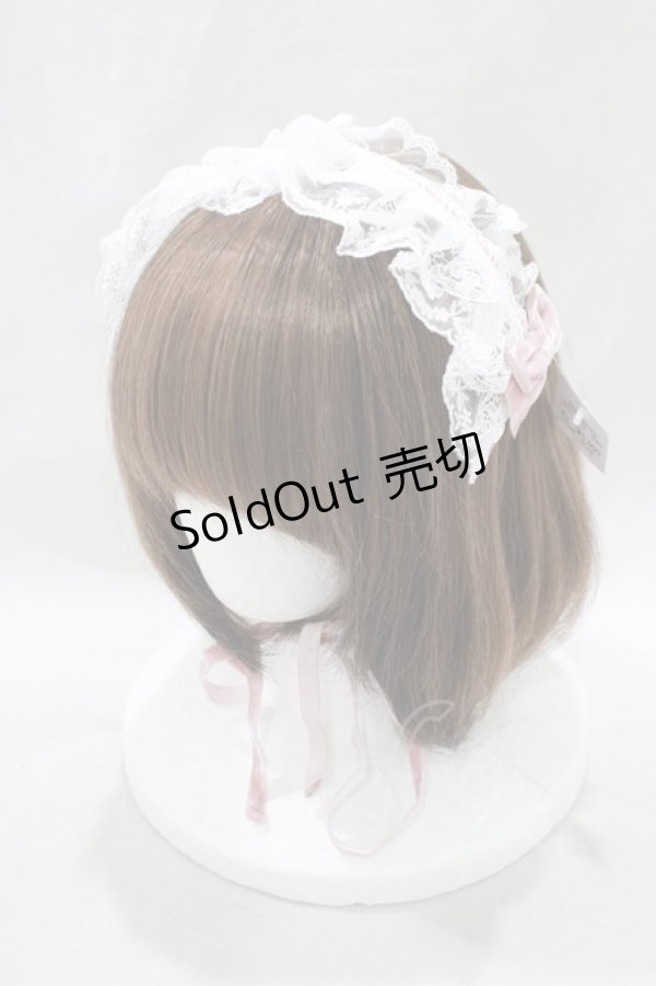 画像1: Amavel / Secret Rose Gardenヘッドドレス  オフ/ピンク H-25-02-10-074-CA-AC-NS-ZH (1)