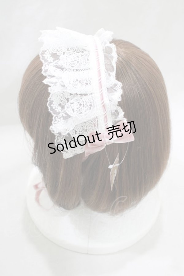 画像2: Amavel / Secret Rose Gardenヘッドドレス  オフ/ピンク H-25-02-10-074-CA-AC-NS-ZH (2)