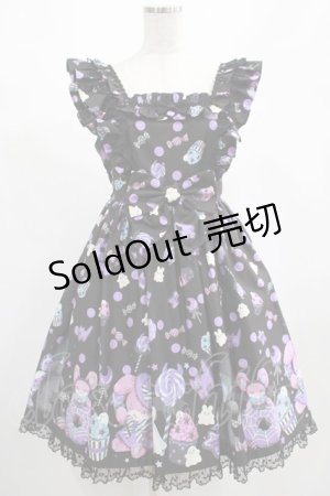 画像: Angelic Pretty / Happy Treat Partyジャンパースカート Free ブラック H-25-02-10-002-AP-OP-NS-ZH
