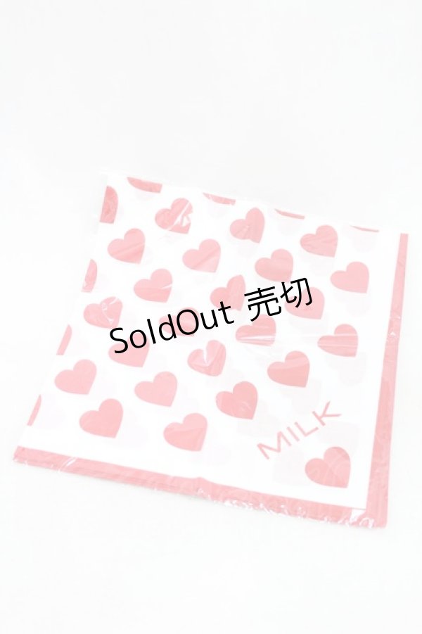 画像1: MILK / ハートスカーフ  レッドハート H-25-02-11-1030-ML-ZA-KB-ZH (1)