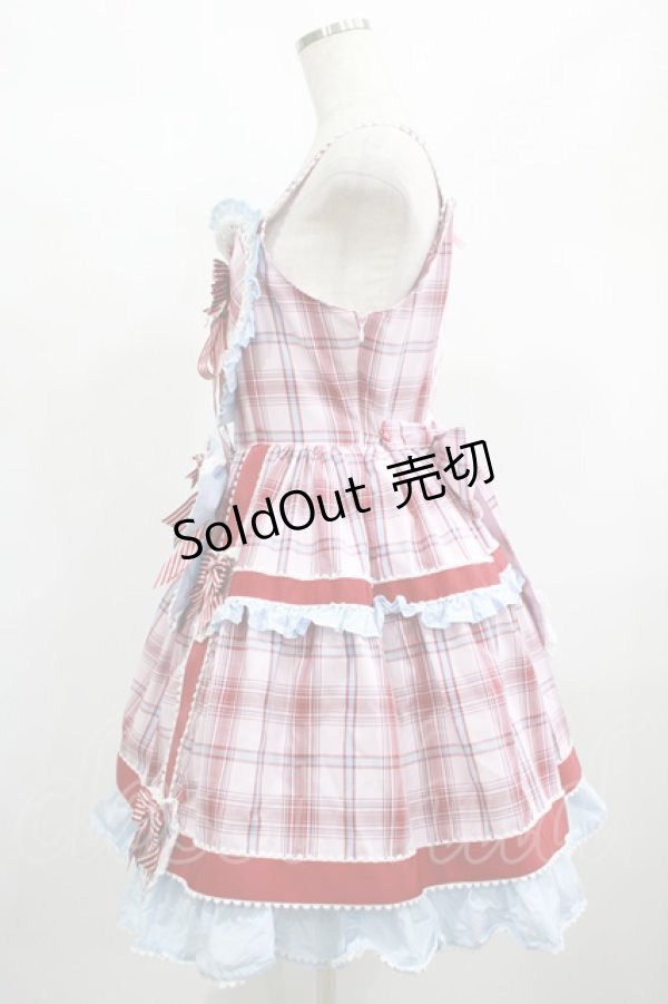 画像2: BABY,THE STARS SHINE BRIGHT / Sweet Wingタータンチェックジャンパースカート Free ピンク H-25-02-11-006-BA-OP-NS-ZH (2)
