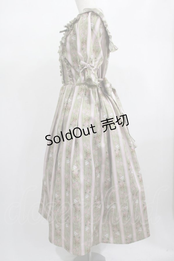 画像2: axes femme kawaii / RosyBear柄ワンピース M グリーン H-25-02-11-008-AX-OP-NS-ZH (2)