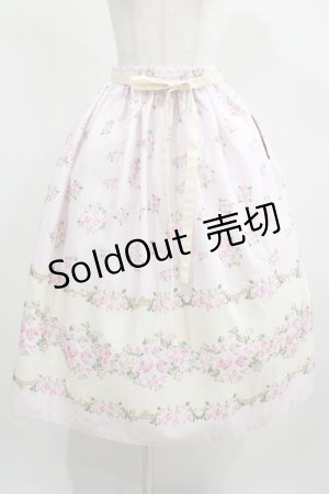 画像: ANGELIQUE ROSA / ローズプリントミディスカート Free ピンク H-25-02-11-014-LO-SK-NS-ZH